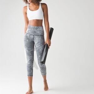 Lululemon Wunder Under Crop (Hi-Rise) - Luon Spray Jacquard